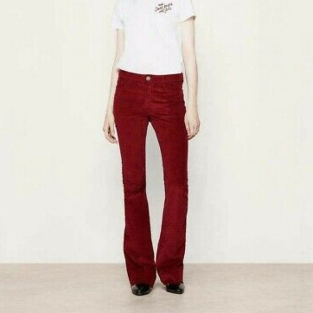 Maje Paris Flared Corduroy Jeans - Picture 2 of 5